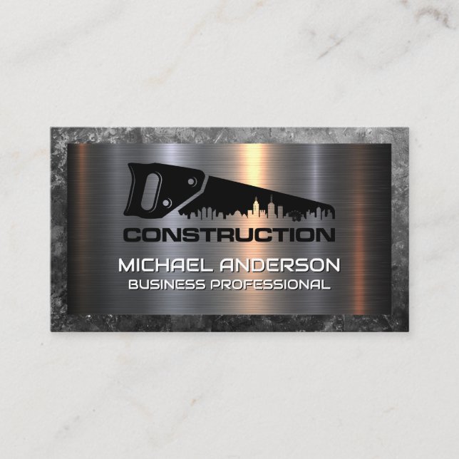 Carte De Visite General Contractor | Commercial Construction (Devant)