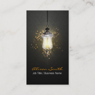 Carte De Visite Generic lamp with fireflies business card