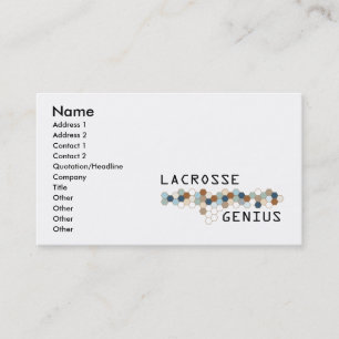 Carte De Visite Génie de lacrosse