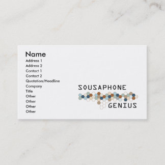 Carte De Visite Génie de sousaphone