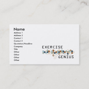 Carte De Visite Génie d'exercice