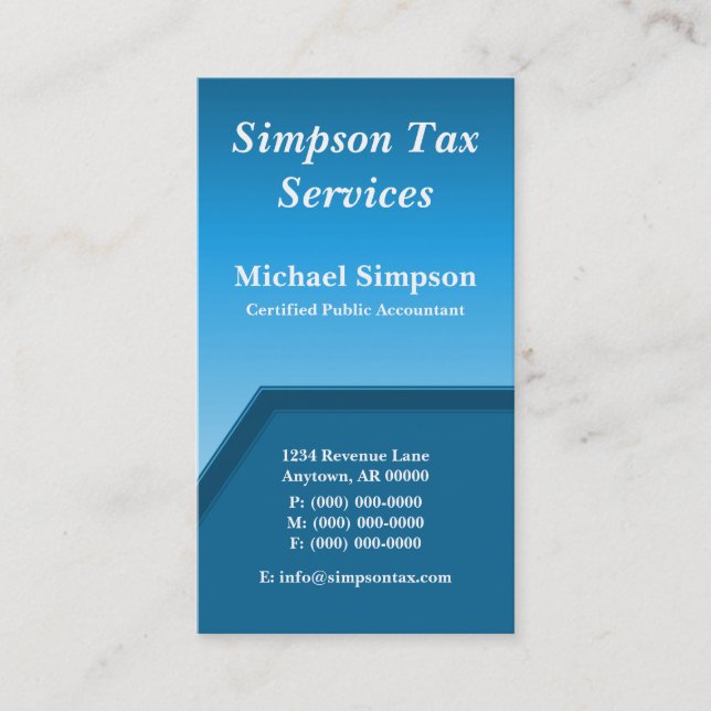 Carte de visite Geo Tech, Horizon Blue (Devant)