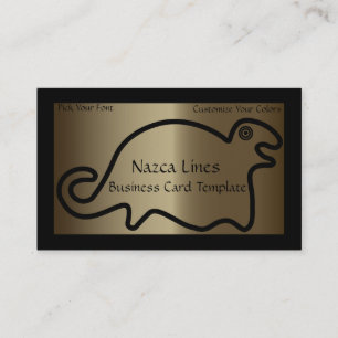 Carte De Visite Géoglyphe Logo Animal Lignes Nazca Sceau