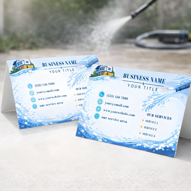 Carte De Visite Geometric Residential pressure washing Flow (Créateur téléchargé)
