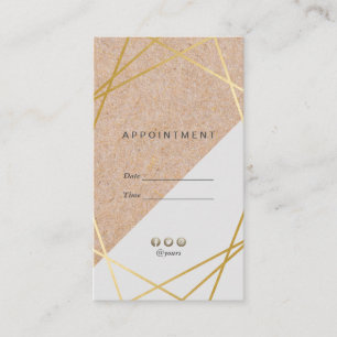 Carte De Visite GéométrieGold KraftImprimer le rendez-vous gris ve