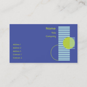Carte De Visite Géométrique bleu - affaires