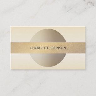 Carte de visite géométrique d'or de Minimalistic