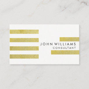 Carte De Visite Géométrique Géométrique Moderne Or Faux Profession