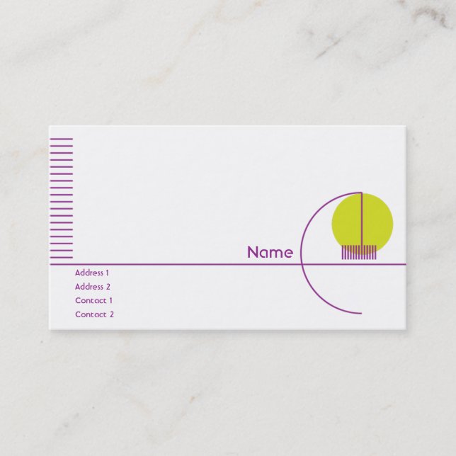 Carte De Visite Géométrique jaune - Busihness (Devant)