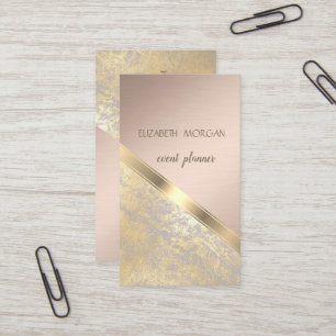 Carte De Visite Géométrique moderne classique, Abstrait Faux Gold