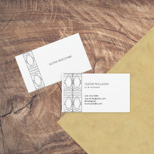 Carte De Visite Géométrique Moderne Minimaliste Élégant Script