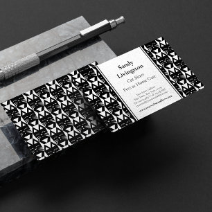 Carte de visite géométrique moderne Tuxedo Cat