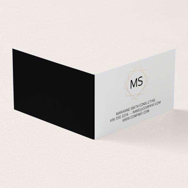 Carte De Visite Géométrique / Monographie / simple (Extérieur)
