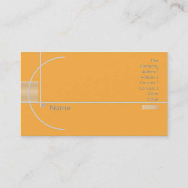 Carte De Visite Géométrique orange - affaires (Devant)