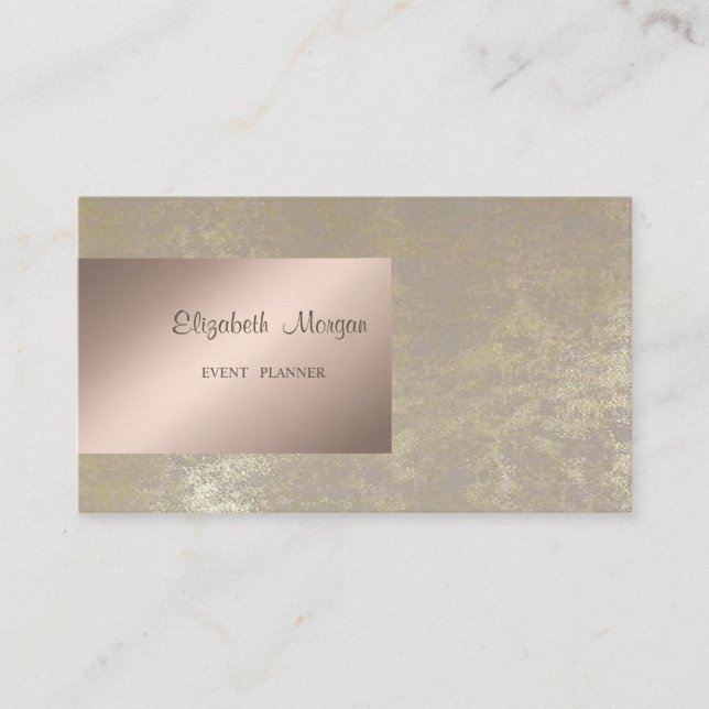 Carte De Visite Géométrique Professionnel Moderne Élégant (Devant)