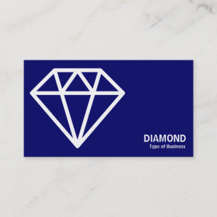 Carte De Visite Geometropolis - Diamant - Blanc sur Dp Navy