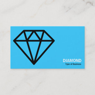 Carte De Visite Geometropolis - Diamant - Noir sur Sky Blue