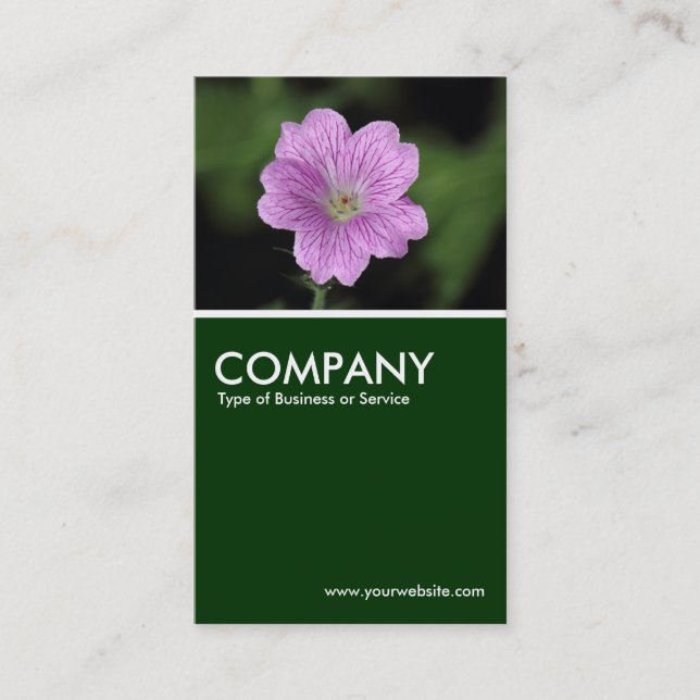 Carte De Visite Geranium Endressii - Vert foncé (Devant)