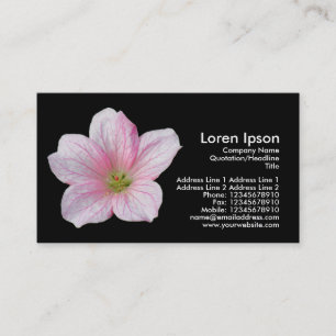 Carte De Visite Géranium rose - Noir