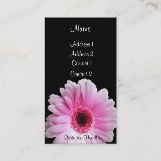 Carte De Visite Gerbera rose - customisé