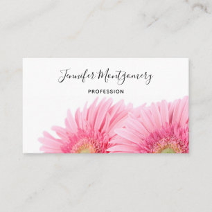 Carte De Visite Gerbera Rose Daisies Élégante Photographie