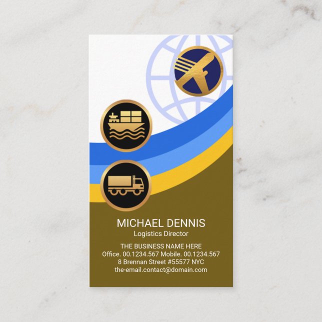 Carte De Visite Gestion de la chaîne logistique des couches global (Devant)