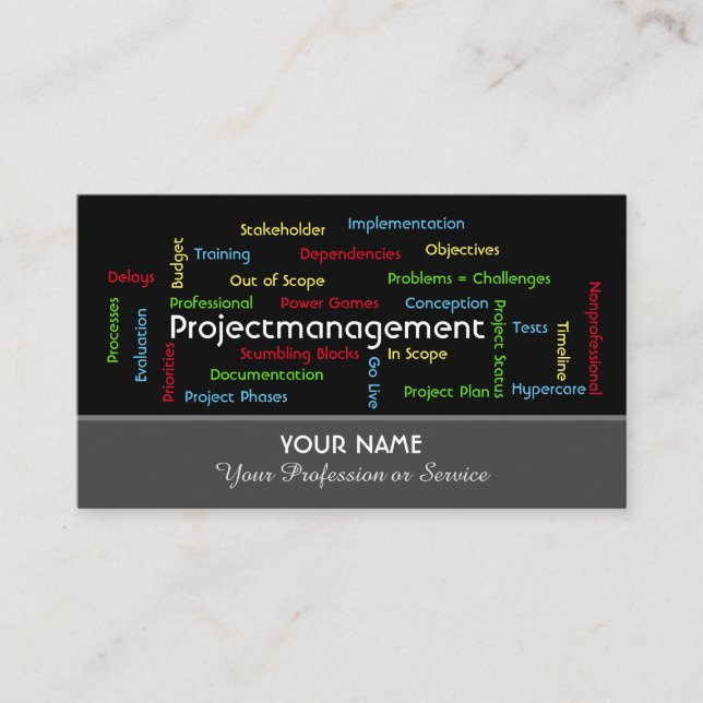 Carte De Visite Gestion de projets et conseil (Devant)
