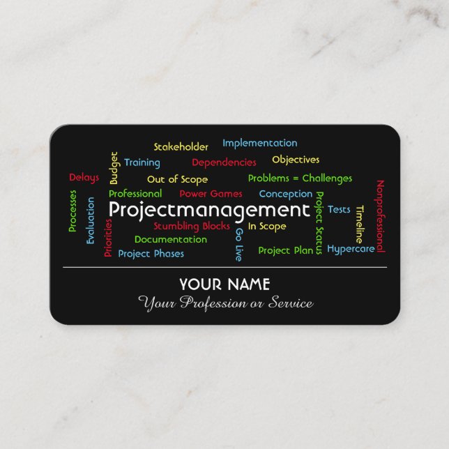 Carte De Visite Gestion et conseil de projets professionnels (Devant)