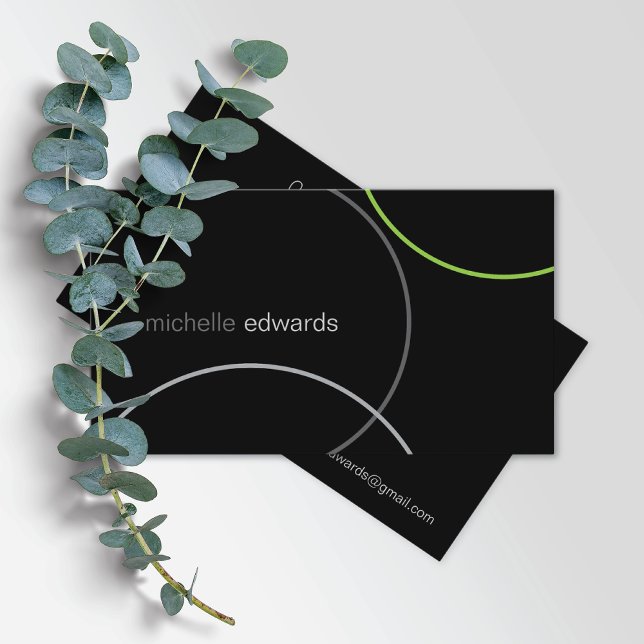 Carte De Visite Gestionnaire Abstrait géométrique minimal moderne (Créateur téléchargé)