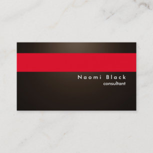 Carte De Visite Gestionnaire de consultant rouge sépia professionn