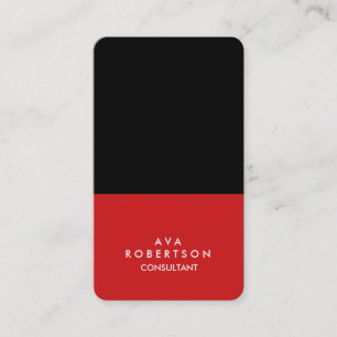Carte De Visite Gestionnaire de consultants créatifs Red Black Tre