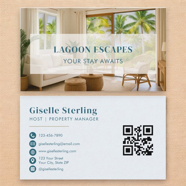 Carte De Visite Gestionnaire de locations de vacances professionne (Créateur téléchargé)