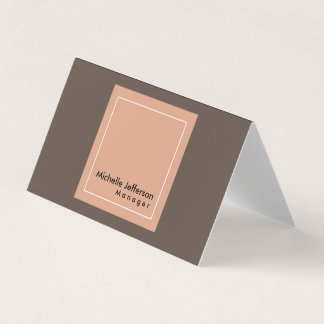 Carte De Visite Gestionnaire professionnel élégant minimaliste