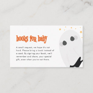 Carte De Visite Ghost Halloween Baby showers Livres pour Baby Card