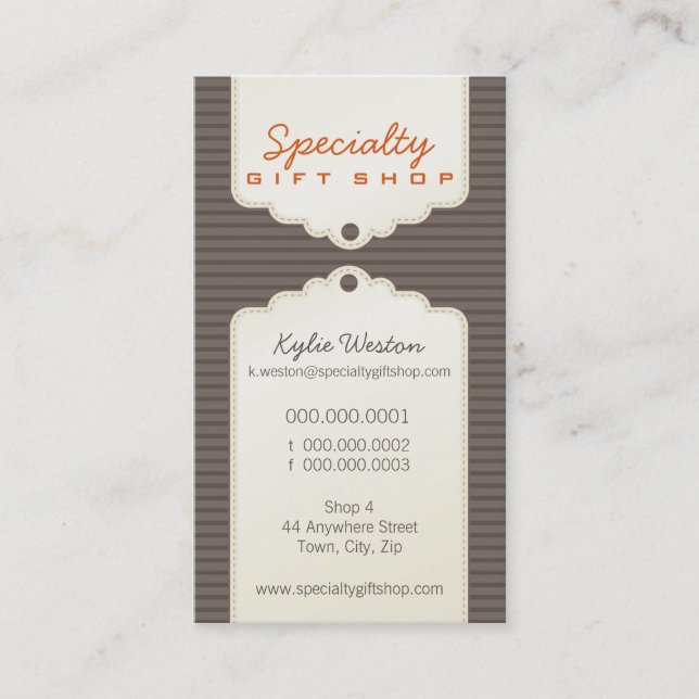 CARTE DE VISITE :: gifttag tendance P9 (Devant)