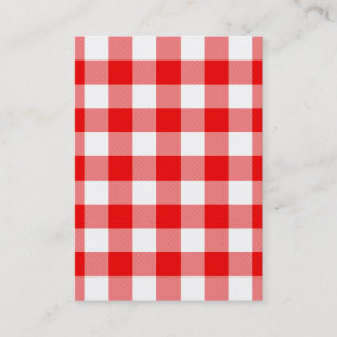 Carte De Visite Gingham rouge