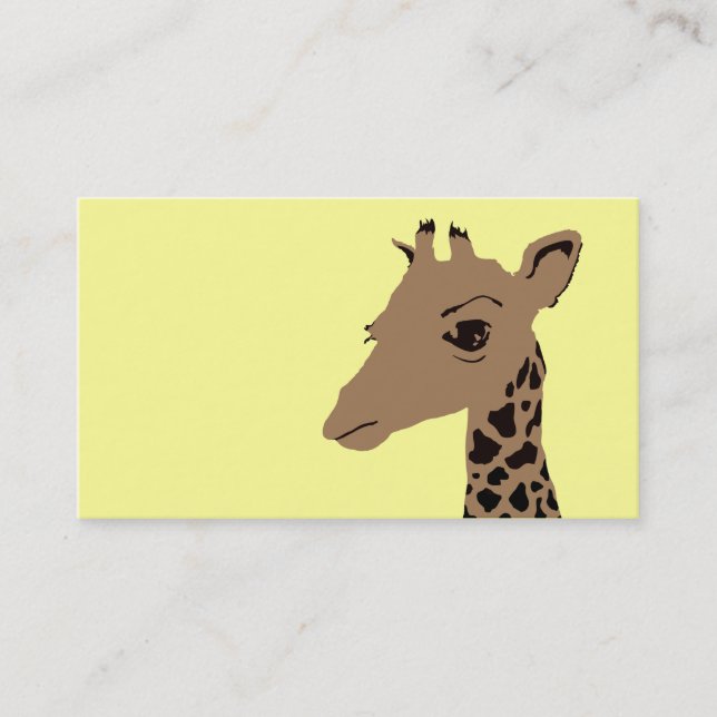 Carte De Visite girafe simple (Devant)
