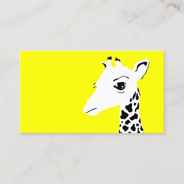 Carte De Visite girafe simple (Devant)