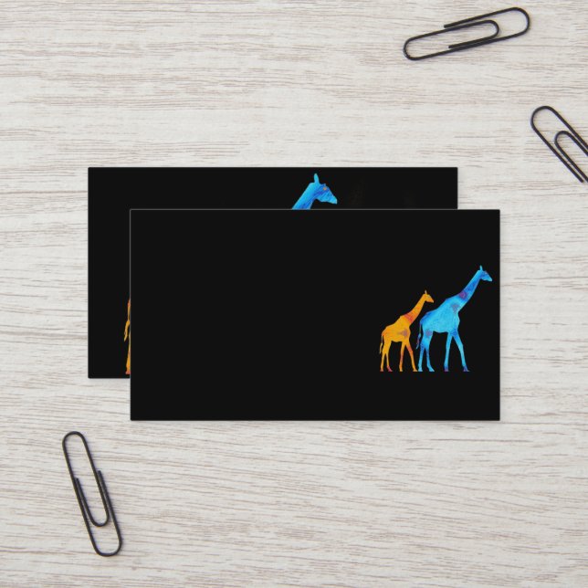 Carte De Visite Giraffe (Devant/Arrière en situation)