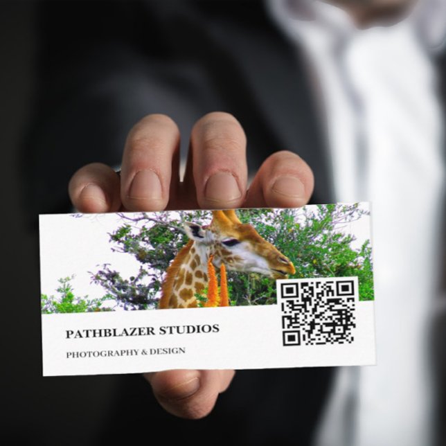 Carte De Visite Giraffe Aloe | Photographie de la faune | (Créateur téléchargé)