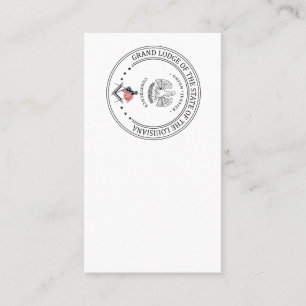 Carte De Visite Gîte de franc-maçonnerie de l'État de Louisiane