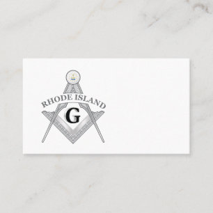 Carte De Visite Gîte de franc-maçonnerie de l'état de Rohde Island