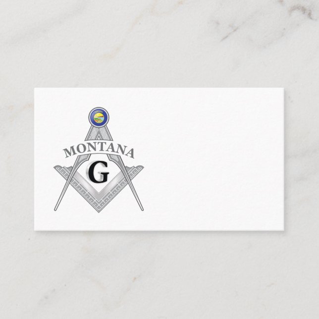 Carte De Visite Gîte de franc-maçonnerie de l'état du Montana (Devant)
