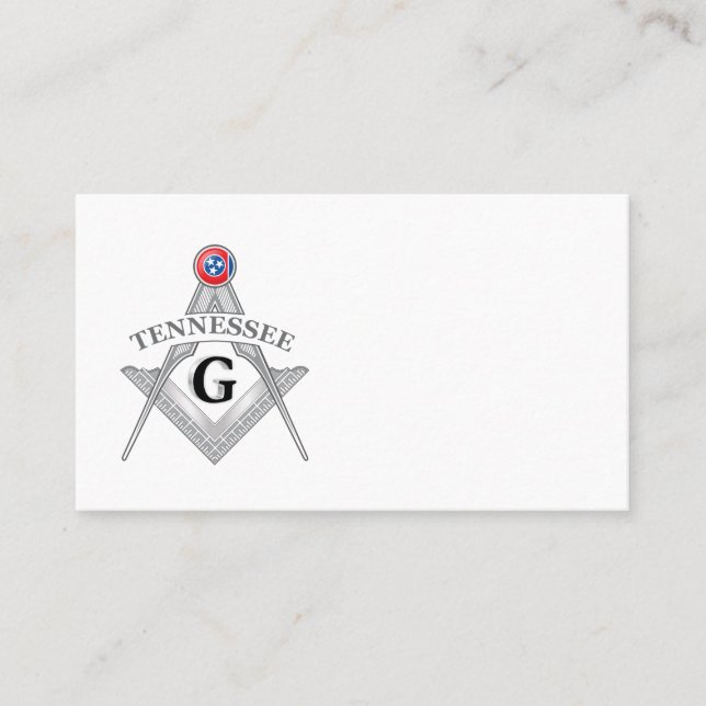 Carte De Visite Gîte de franc-maçonnerie de l'état du Tennessee (Devant)