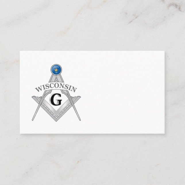 Carte De Visite Gîte de franc-maçonnerie de l'état du Wisconsin (Devant)