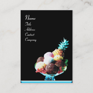 Carte De Visite GLACE - BOUTIQUE DE DÉSERT, bleu noir