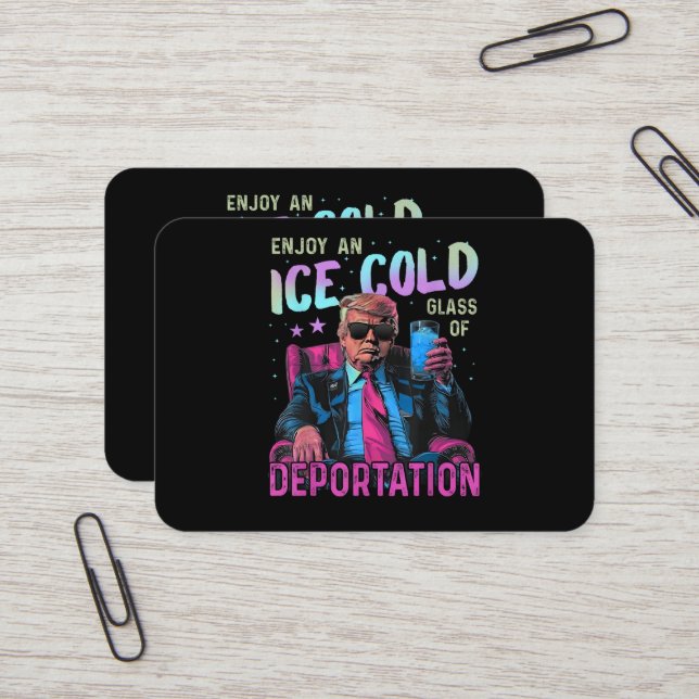 Carte De Visite GLACE Profitez d'une glace froide (Devant/Arrière en situation)