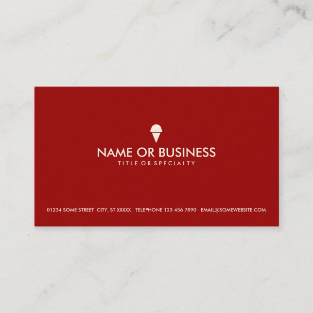 Carte De Visite glace simple (Devant)