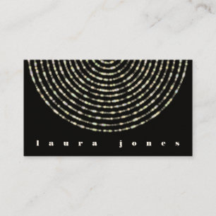 Carte De Visite Glam Bokeh Light Rings Night Personnalisé Modifiab
