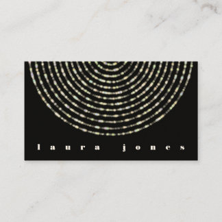 Carte De Visite Glam Bokeh Light Rings Night Personnalisé Modifiab